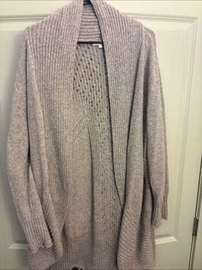 Maurices Open-Front Ribbed Shawl Collar Cardigan - Light Taupe